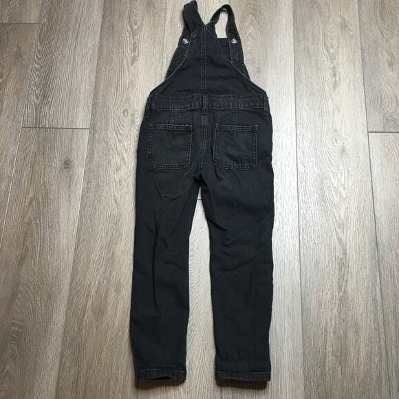 Old Navy Girls Slouchy Straight Dark Wash Workwear Jean Overalls Size S (6-7) - Picture 2 of 7
